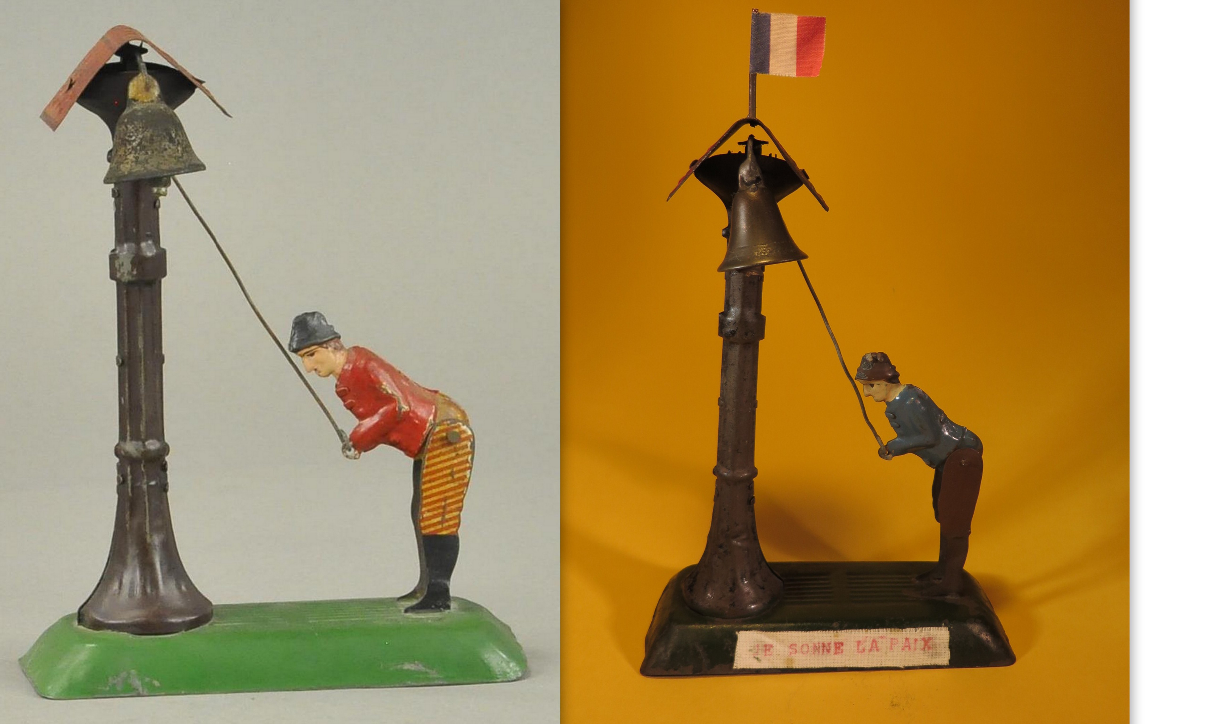 The Bell Ringer as two differend toys ! - Fernand Martin Tin Toys